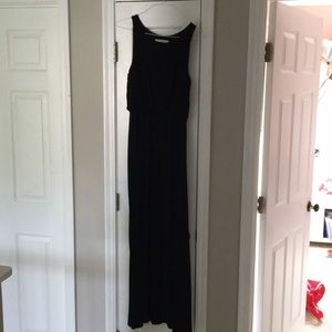 Loft black cotton maxi dress